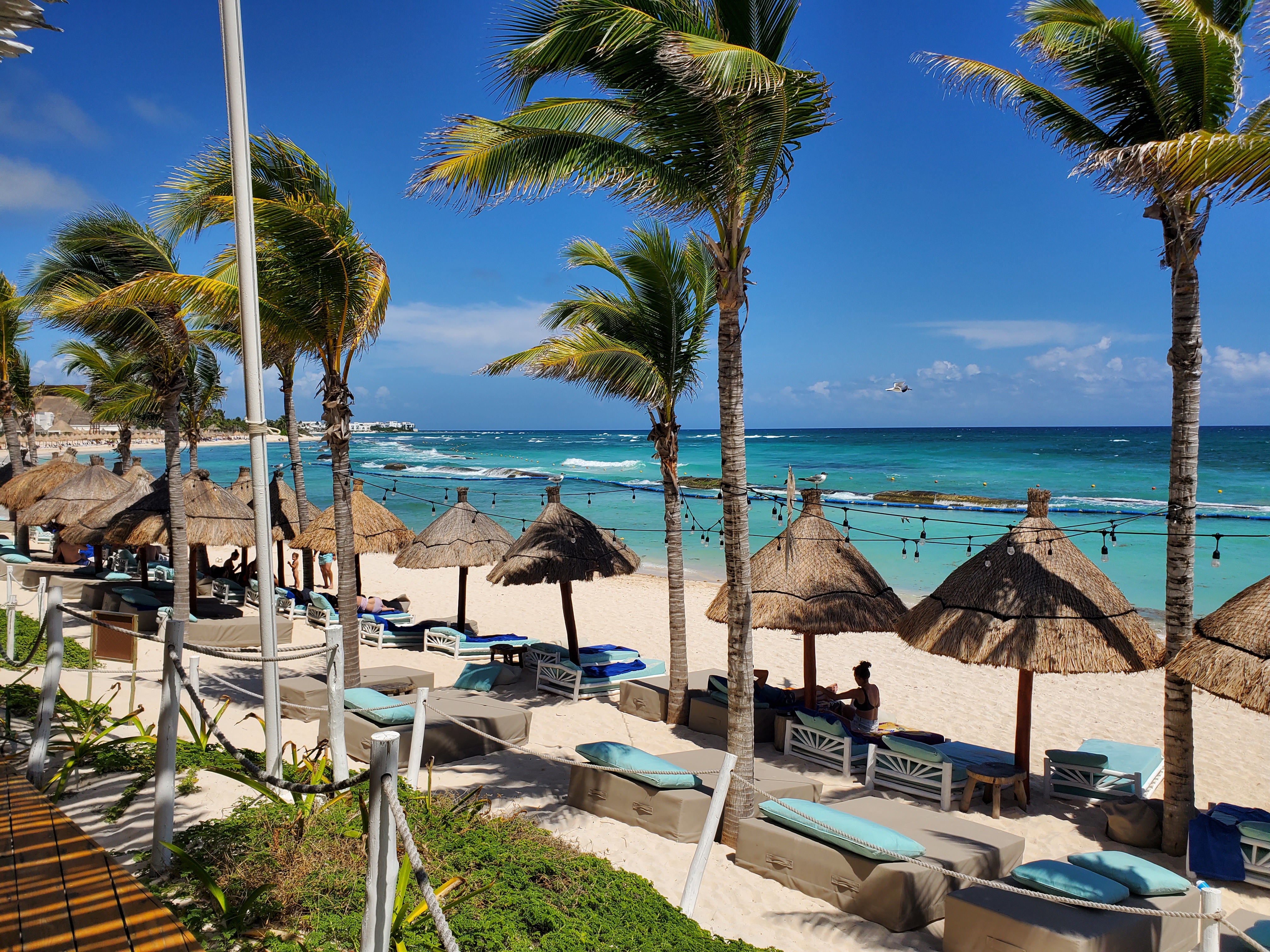 Beach club in the Riviera Maya