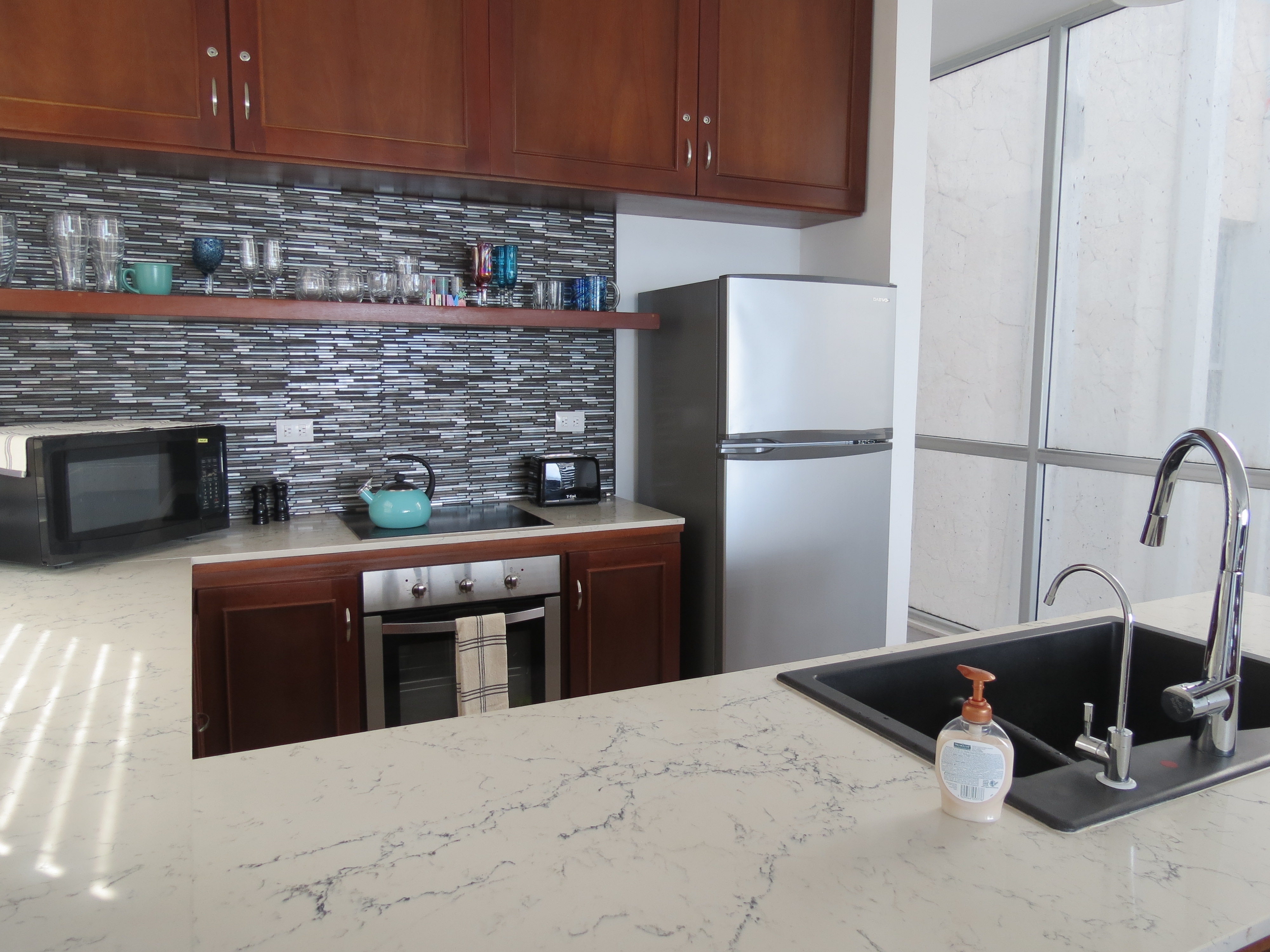 Kitchen & Dining at the Ocean Front Condo